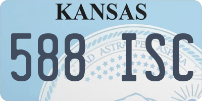 KS license plate 588ISC