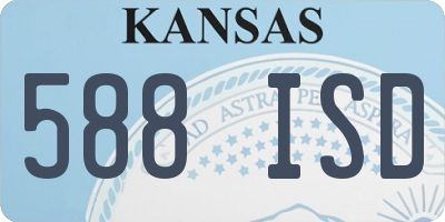 KS license plate 588ISD