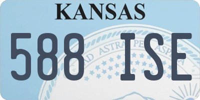 KS license plate 588ISE