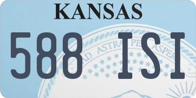 KS license plate 588ISI