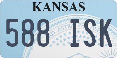 KS license plate 588ISK