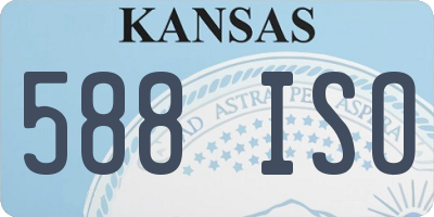 KS license plate 588ISO
