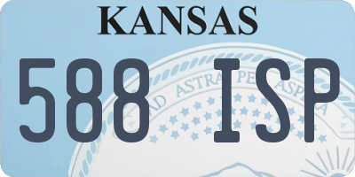 KS license plate 588ISP