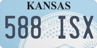 KS license plate 588ISX