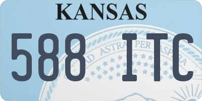 KS license plate 588ITC