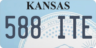 KS license plate 588ITE