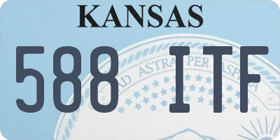 KS license plate 588ITF
