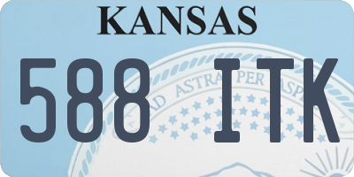 KS license plate 588ITK