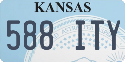 KS license plate 588ITY