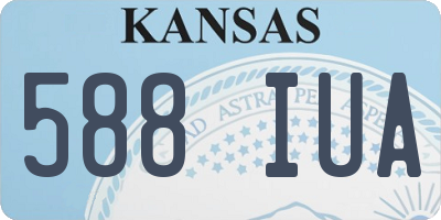 KS license plate 588IUA