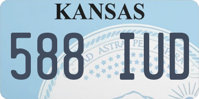KS license plate 588IUD