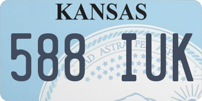 KS license plate 588IUK