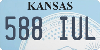 KS license plate 588IUL