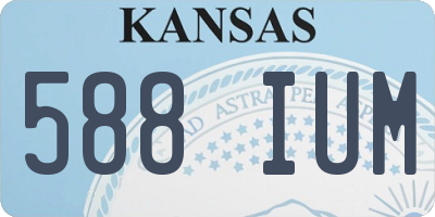 KS license plate 588IUM