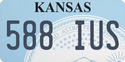 KS license plate 588IUS