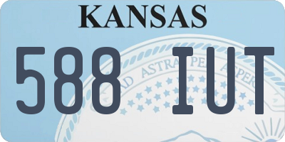 KS license plate 588IUT