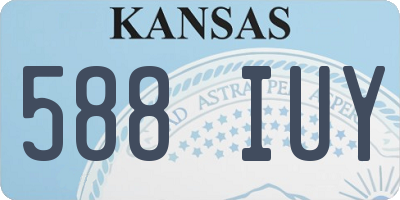 KS license plate 588IUY