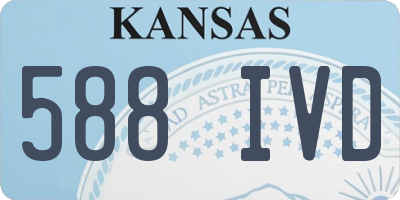 KS license plate 588IVD