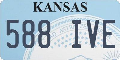 KS license plate 588IVE