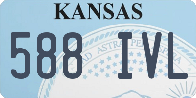 KS license plate 588IVL