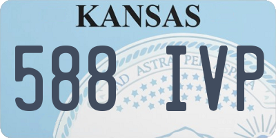 KS license plate 588IVP
