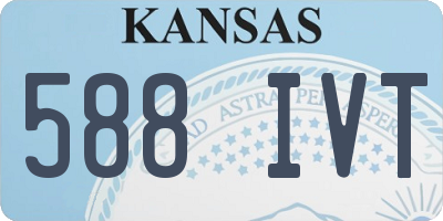 KS license plate 588IVT