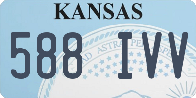 KS license plate 588IVV