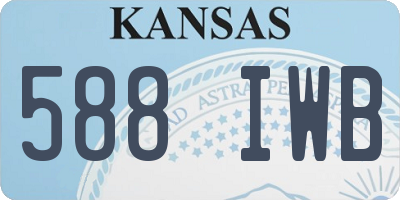 KS license plate 588IWB