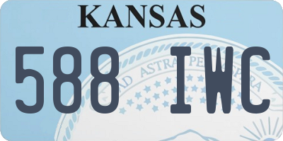 KS license plate 588IWC