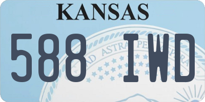 KS license plate 588IWD