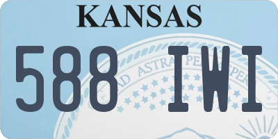 KS license plate 588IWI