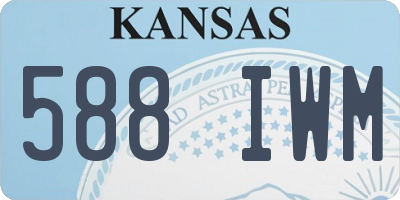KS license plate 588IWM