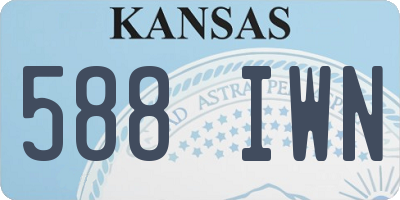 KS license plate 588IWN