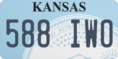 KS license plate 588IWO