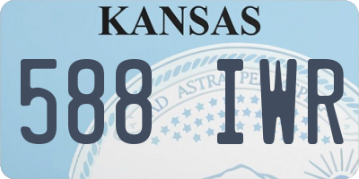 KS license plate 588IWR