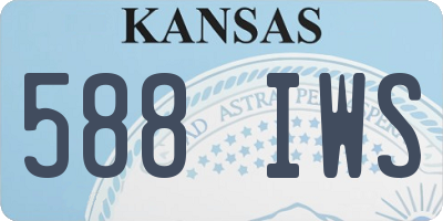 KS license plate 588IWS