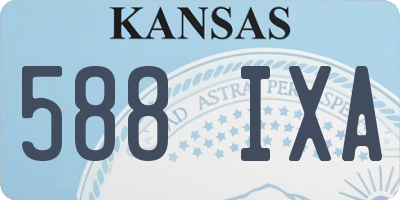 KS license plate 588IXA