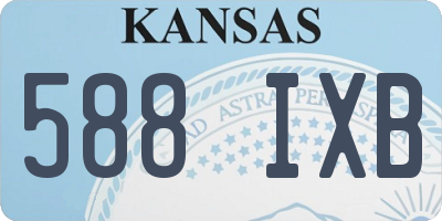 KS license plate 588IXB