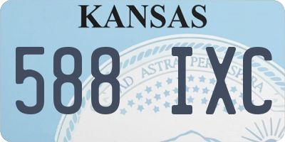 KS license plate 588IXC