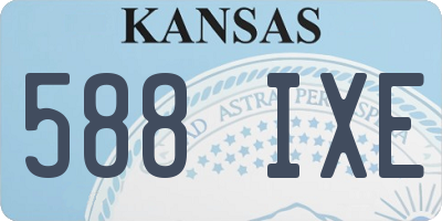 KS license plate 588IXE