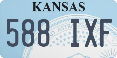 KS license plate 588IXF