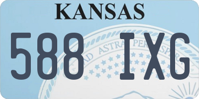 KS license plate 588IXG