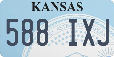 KS license plate 588IXJ