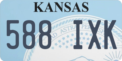 KS license plate 588IXK