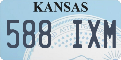 KS license plate 588IXM