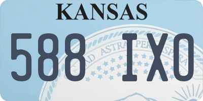 KS license plate 588IXO
