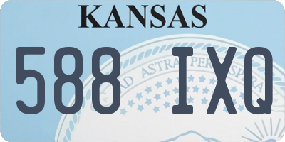 KS license plate 588IXQ
