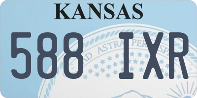 KS license plate 588IXR