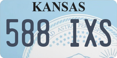KS license plate 588IXS