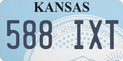 KS license plate 588IXT